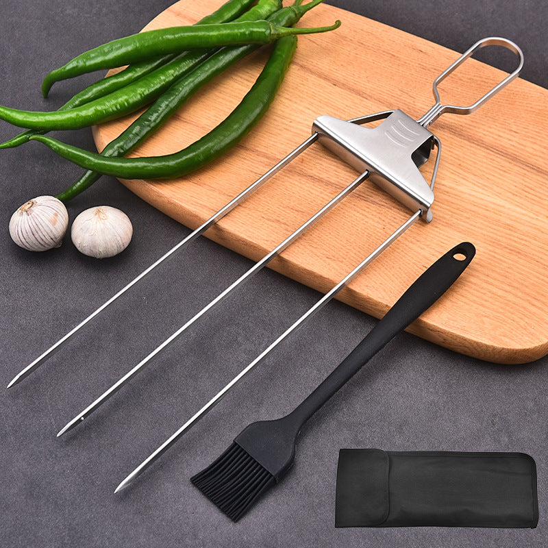 Stainless Steel 3-Prong Skewer Needles - Discover Epic Goods