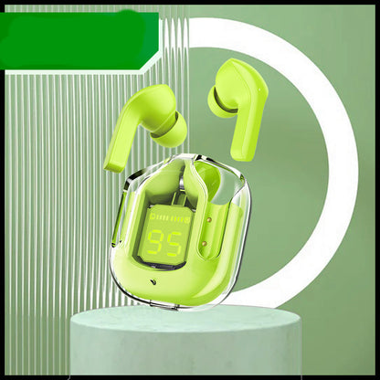 Mini Transparent Wireless Bluetooth Headset Digital Display ENC Noise Reduction True Wireless Sports Music - Discover Epic Goods