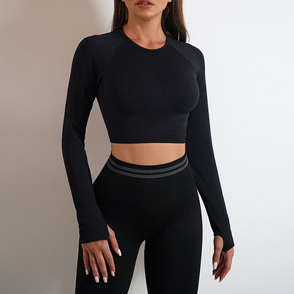 Seamless Yoga Pants Gym Sports Leggings or Long Sleeve T-shirts Suits Butt Lifting Tight Workout Sportswear