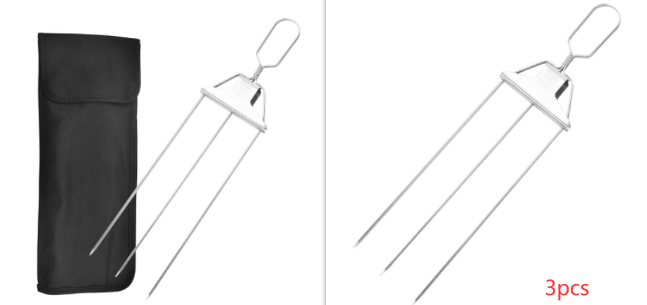 Stainless Steel 3-Prong Skewer Needles - Discover Epic Goods